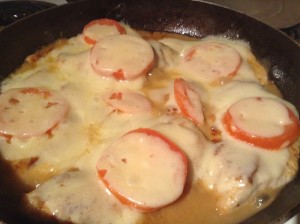 Add Mozzarella Cheese and Tomatoes